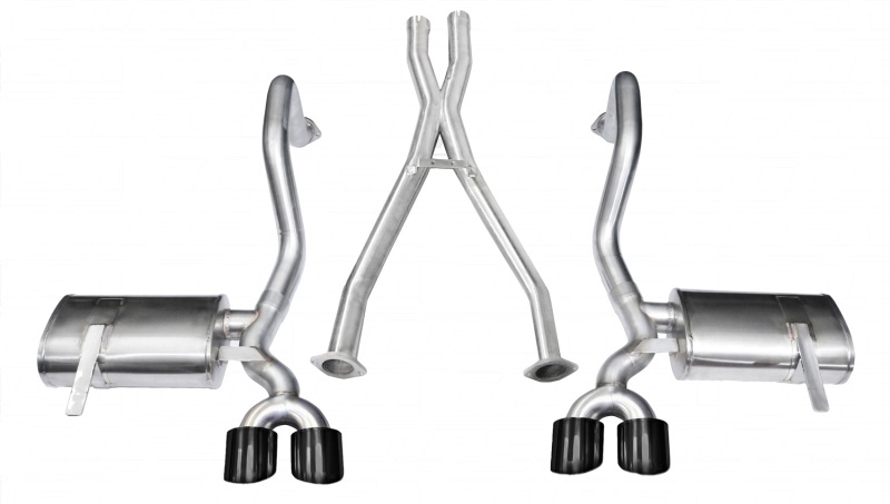 Chevrolet Corvette Performance Exhaust - Rear - CORSA Performance - Cat-Back + X-Pipe Xtreme - Black - `97-`04